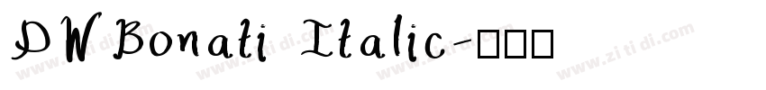 DWBonati Italic字体转换
